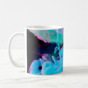 Aquabstrakte, Acrylfarben, kunstvoll, künstlerisch Kaffeetasse