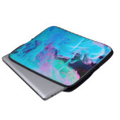 Aquabstrakte, Acrylfarben, kunstvoll, künstlerisch Laptopschutzhülle (Vorne Knopf)