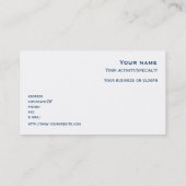 "Aquacise" Doppeltgesicht Visitenkarte (Rückseite)