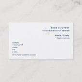 "Aquacise" Doppeltgesicht Visitenkarte (Rückseite)