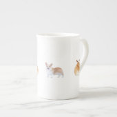 aquacorg: Knochen-Rippenstück-Tasse Porzellantasse (Vorderseite Rechts)