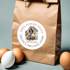 Aquädukte Frische Eier Runder Aufkleber