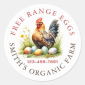 Aquädukte Frische Eier Runder Aufkleber (Vorderseite)