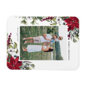 Aquädukte Poinsettia und Blätter  Foto Magnet (Horizontal)