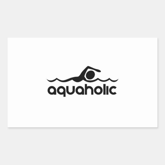 Aquaholic Rechteckiger Aufkleber (Vorderseite)