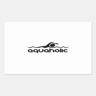 Aquaholic Rechteckiger Aufkleber