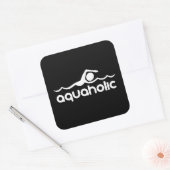 Aquaholisch Quadratischer Aufkleber (Umschlag)