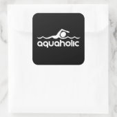 Aquaholisch Quadratischer Aufkleber (Tasche)