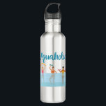 Aquaholische Aquädukte Edelstahlflasche<br><div class="desc">Wassergymnastik-Design für Frauen oder Jugendliche,  die Wassersport-Fitness,  Wasserobic oder Wassergymnastik genießen. Wenn Sie sich im Wasser oder am Pool amüsieren,  ist dieses niedliche Design perfekt. Ideal für einen Wasserfluglehrer oder Lehrer.</div>