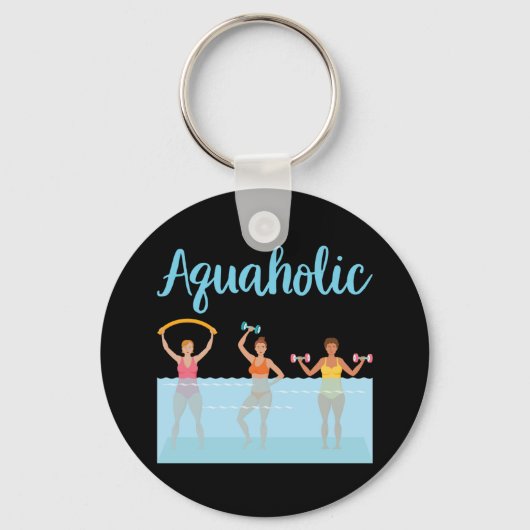 Aquaholische Wassergymnastik Schlüsselanhänger (Vorderseite)