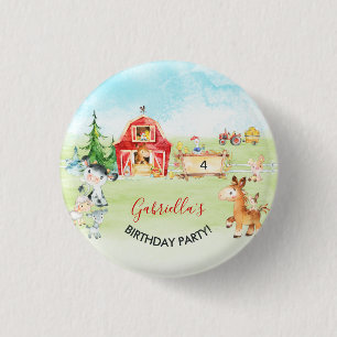 Aquakultur-Barnyard- und Landwirtschafts-Kindergeb Button