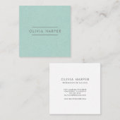 Aquakultur| Minimaler Lederausblick Quadratische Visitenkarte (Vorne/Hinten)