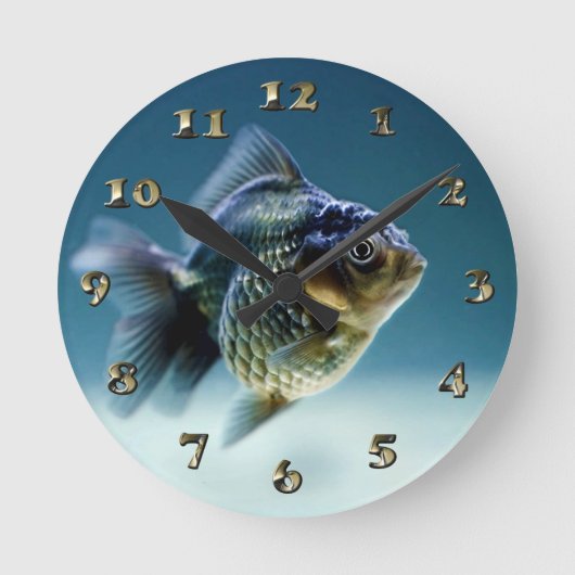 Aquakultur Runde Wanduhr (Vorderseite)