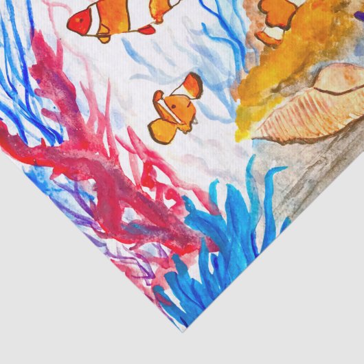 Aquakulturfisch Meer Niedliches Meer Seidenpapier (Ausschnitt)