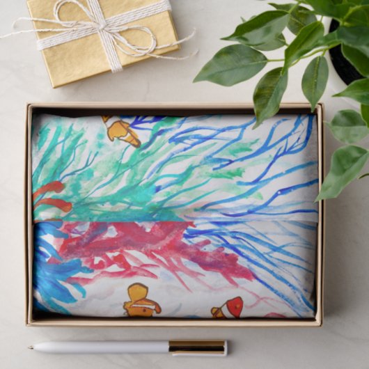 Aquakulturfisch Meer Niedliches Meer Seidenpapier (Geschenk)