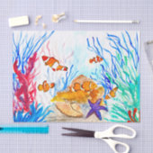 Aquakulturfisch Meer Niedliches Meer Seidenpapier (Handwerk)