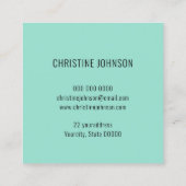 Aquakulturkarte Quadratische Visitenkarte (Rückseite)