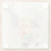 Aquakulturschwein Glasuntersetzer (Rückseite)