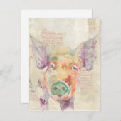 Aquakulturschwein Postkarte (Vorne/Hinten)