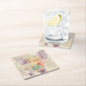 Aquakulturschwein Rechteckiger Pappuntersetzer (Vor Ort)