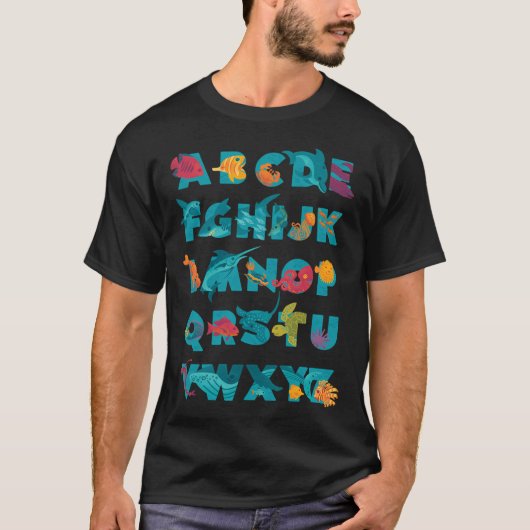 Aqualphabet T-Shirt (Vorderseite)