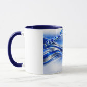 Aqualume Flow  – Blue Silver Wave Energy Mug Tasse (Links)