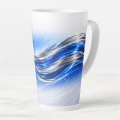 Aqualume Flow Shirt – Blaue Silberwelle Energie De Milchtasse (Rechte Ecke)