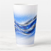 Aqualume Flow Shirt – Blaue Silberwelle Energie De Milchtasse (Vorderseite)