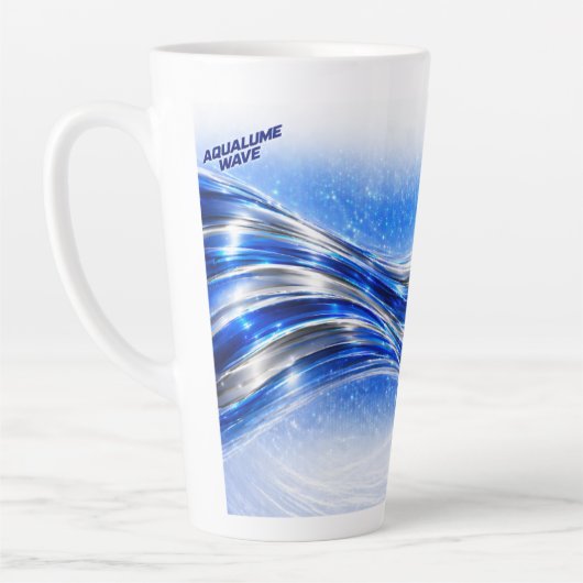 Aqualume Flow Shirt – Blaue Silberwelle Energie De Milchtasse (Links)