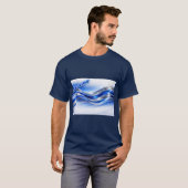 Aqualume Flow Shirt – Blaue Silberwellen-Energie-D (Vorne ganz)