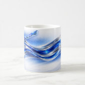 Aqualume Flow-Shirt – Blue Silver Wave Energie Des Kaffeetasse (Mittel)