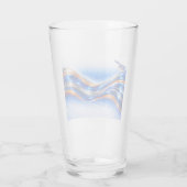 Aqualume Wave Shirt – Blaue Orange Abstrakte Ström Glas (Rückseite)