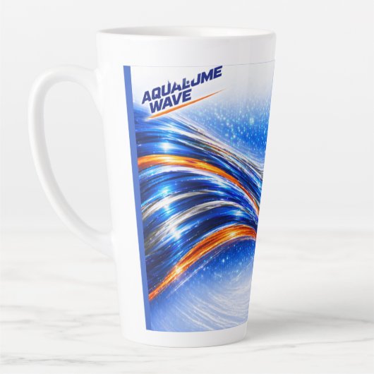Aqualume Wave Tasse – Blau Orange Abstract Flow De (Links)