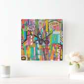 Aqualung Wall Clock Quadratische Wanduhr (Zuhause)