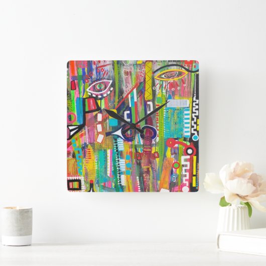 Aqualung Wall Clock Quadratische Wanduhr (Zuhause)