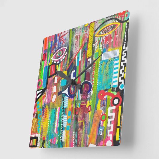 Aqualung Wall Clock Quadratische Wanduhr (Winkel)