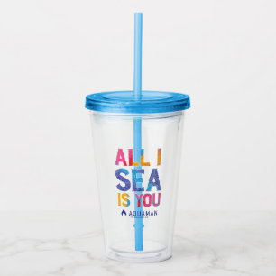 Aquaman "alle i-Meer ist Sie" buntes Paisley Acryltrinkbecher