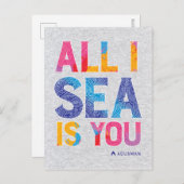 Aquaman | "Alles, was ich Sea Is You" farbenfroh P Postkarte (Vorne/Hinten)