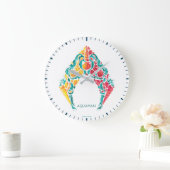 Aquaman | Aquaman & Mera Themed Seashell Logo Große Wanduhr (Zuhause)