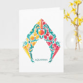 Aquaman | Aquaman & Mera Themed Seashell Logo Karte (Gelbe Blume)