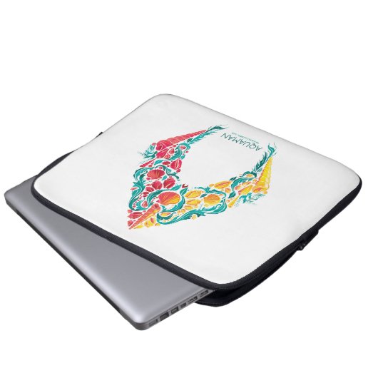 Aquaman | Aquaman & Mera Themed Seashell Logo Laptopschutzhülle (Vorne Knopf)