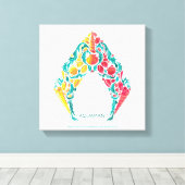 Aquaman | Aquaman & Mera Themed Seashell Logo Leinwanddruck (Insitu (Holzboden))