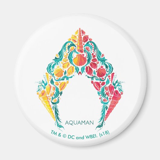Aquaman | Aquaman & Mera Themed Seashell Logo Magnet (Vorne)