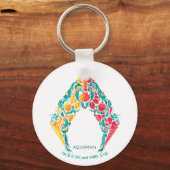 Aquaman | Aquaman & Mera Themed Seashell Logo Schlüsselanhänger (Vorderseite)