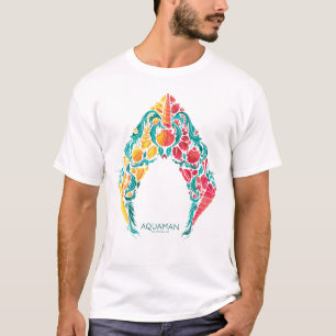 Aquaman   Aquaman & Mera Themed Seashell Logo T-Shirt