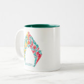 Aquaman | Aquaman & Mera Themed Seashell Logo Zweifarbige Tasse (Vorderseite Links)