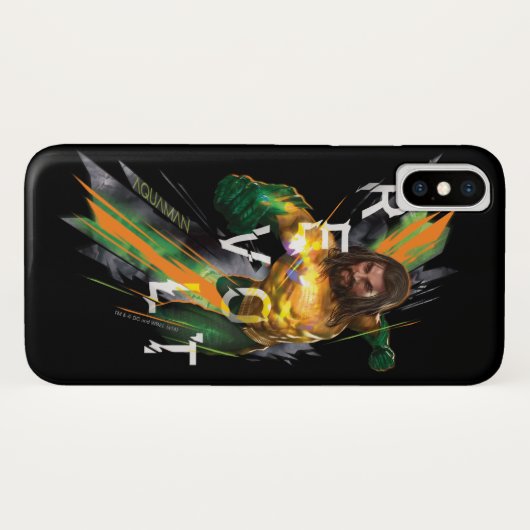 Aquaman | Aquaman "Revolt" Refrakted Graphic Case-Mate iPhone Hülle (Rückseite (Horizontal))