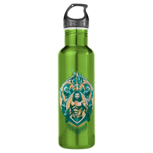 Aquaman | Aquaman & Trenchers Graphic Edelstahlflasche (Vorderseite)