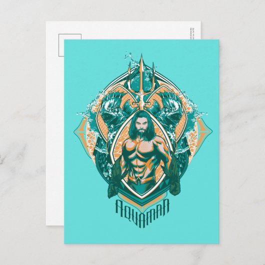 Aquaman | Aquaman & Trenchers Graphic Postkarte (Vorne/Hinten)
