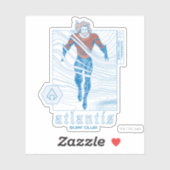 Aquaman - Atlantis Surf Club Aufkleber (Blatt)